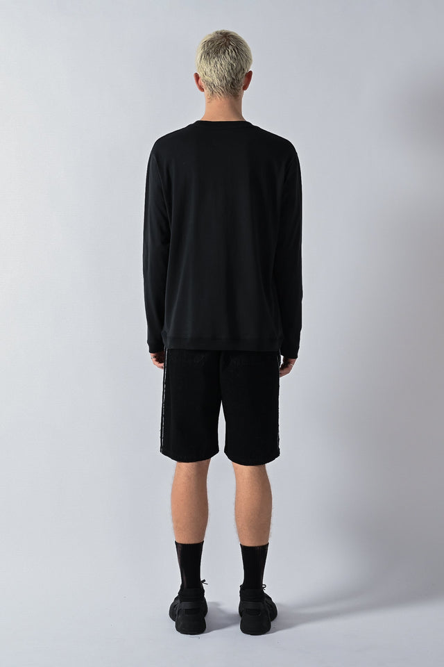 Denim Crew Shorts - Black