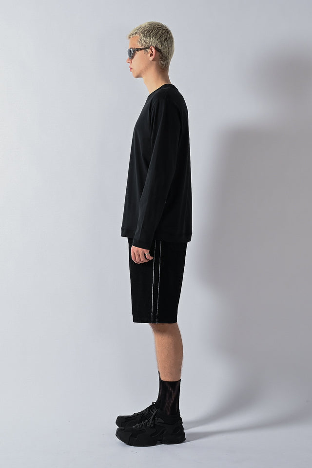 Denim Crew Shorts - Black